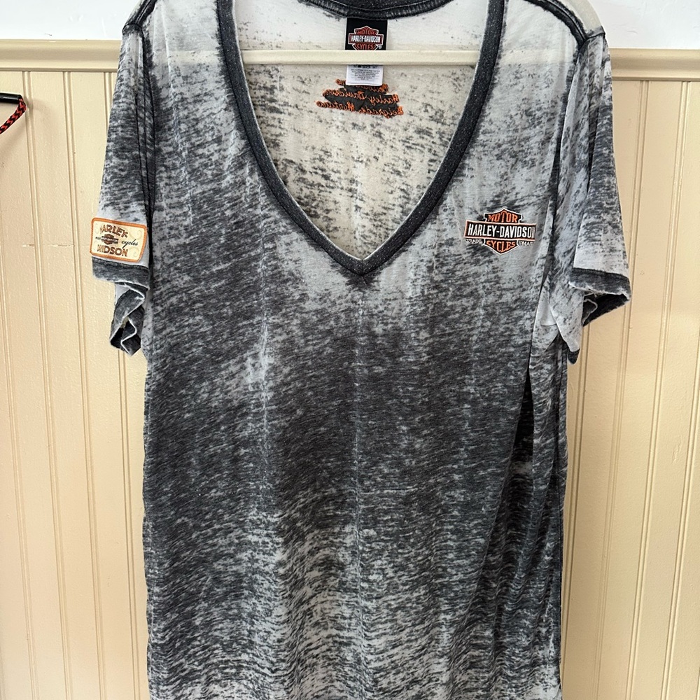 Harley-Davidson Gray V-Neck women’s Shirt